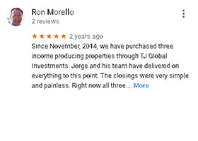 Google Review by Ron Morello